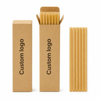 Pailles biodégradables zéro déchet en fibres flexibles, personnalisables, compostables pour bubble tea et jus