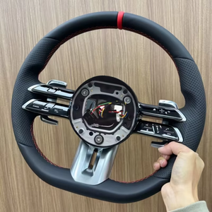 Volante de cuero para <span class=keywords><strong>Mercedes</strong></span> Benz W205 Compatible con modelos W212 W463 W222 C180 C200 C250 C300 C43 C63 AMG - Product Image 6