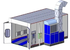 Cabina de Pintura para Automóviles con Calentador Eléctrico de Alta Calidad, Horno de Secado con Quemador Diésel, Certificación CE, Xinyuan XY=X7 24kW, Iluminación LED de Fábrica - Product Image 6