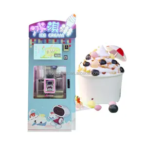Support Multi-Language Custom Full Automatic Ice-Cream Vending Machine Ice Cream With Bill Acceptor