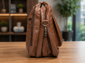 Sac pour ordinateur portable en cuir de veau pleine fleur de qualité supérieure, unisexe, mallette de bureau, multi-compartiments - Product Image 3