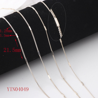 Composants de résultats de bijoux à la mode câble en argent Sterling 925/chaîne gourmette avec barre de Tube pour collier à faire soi-même Bracelet fabrication de bijoux