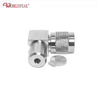TRIAX TRT TNC macho ángulo recto 90 grados abrazadera enchufe RF conector para cable coaxial Tri TRX316 de alto voltaje