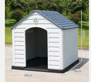 บ้านสุนัขแบบถอดประกอบได้ บ้านสุนัขพลาสติกกันฝนสำหรับกลางแจ้ง บ้านสุนัขขนาดกลางและขนาดใหญ่แบบอุ่น - Product Image 4