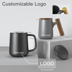 DHPO tasse de thé de brassage en porcelaine céramique de haute qualité Portable avec <span class=keywords><strong>infuseur</strong></span> en acier inoxydable et couvercle nouveau Design pour cadeau - Product Image 5