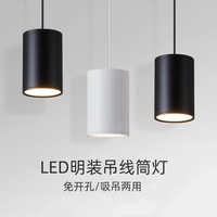 Plafonnier LED cylindrique E27 avec construction en aluminium, température de couleur 2700-6500K, garantie 3 ans, Ra95, IP20, 120V-277V
