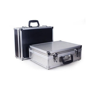 Zweifarbiges Aluminium gehäuse mit anpassbarem tragbarem Zupfschaum-Innen werkzeug koffer mit Schloss - Product Image 6