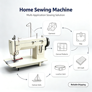 Household Mini Sewing Machine Portable Small Multifunctional for Home Use Thick Fabric Zigzag Stitch Speed Adjustable - Product Image 1