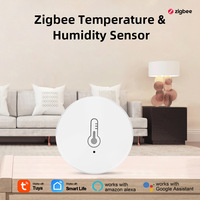 Thermomètre hygromètre numérique ZigBee 3.0 WiFi USB à piles, compatible Alexa Google, avec écran OLED pour bar et garage