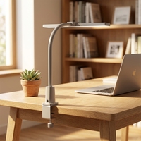 Lampe de travail LED confortable pour les yeux avec pince, lampe de lecture professionnelle, CRI 95 élevé, col de cygne flexible, lampe de table réglable
