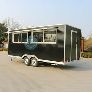 مقطورة طعام متنقلة مريحة شاحنة طعام رخيصة الثمن مجهزة بالكامل مقطورة شاحنة طعام كباب