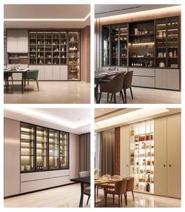 Gabinetes de Vino de Lujo de Roble Macizo Personalizables |   Muebles de Bar Modernos y Ecológicos para el Hogar con Capacidad para 30-39 Botellas - Product Image 4