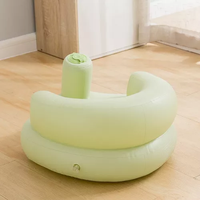 Siège de sol gonflable portable pour bébé, motif mignon, chaise d'apprentissage de la position assise pour nourrisson, pour le bain, l'alimentation, les jeux intérieurs et extérieurs, soutien doux