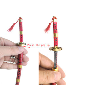 Llaveros de Katana de espada de metal personalizados, llavero de espada de Anime para una pieza Roronoa Zolo <span class=keywords><strong>Yubashiri</strong></span> - Product Image 4