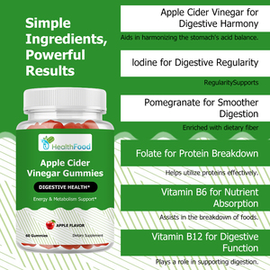 Wholesale Apple Cider Vinegar Gummies Contains Vitamin B12 With Apple Cider Vinegar Digestive Health Support Slimming Gummies - Product Image 4
