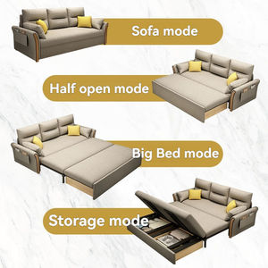 Hiện đại màu tím gấp futon <span class=keywords><strong>Sofa</strong></span> giường với khung kim loại vải bọc hoàn hảo cho phòng khách - Product Image 2