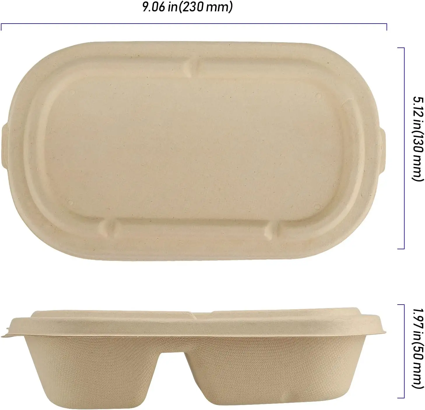 Eco Biodegradable Disposable Delivery Sugarcane Bagasse Olive Tree Salad Bowl Natural Tableware Bio Take Away Box