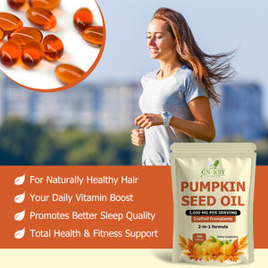 Huile de graines de citrouille de haute qualité en gélules avec du palmier nain, soutient <span class=keywords><strong>la</strong></span> santé immunitaire, sommeil réparateur, huile <span class=keywords><strong>vierge</strong></span> pressée à froid - Product Image 5