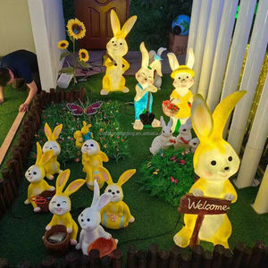 Dernière lampe de jardin extérieure en forme de lapin, décoration paysagère pour la maison, lumières de Noël pour le Ramadan et Halloween, pour décorations de mariage - Product Image 1