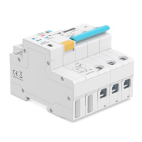 Disjoncteur intelligent 3P sur rail DIN 63A 10KA 30mA Tuya avec protection contre les fuites à la terre et mesure triphasée Chayo