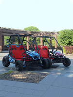 Kart tout-terrain familial personnalisé, deux places, à essence, 125cc, moteur à refroidissement par air, pour la montagne et la plage