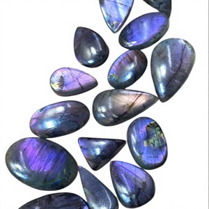 FAIJAN GEMS Pierre précieuse naturelle de labradorite violette, cabochon poli, formes variées, toutes tailles, pour la fabrication de bijoux en cristal, tiers - Product Image 1