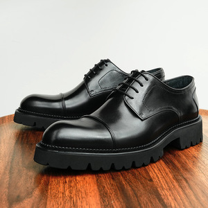 2026 High-quality Business Casual Lace-up Oxfords <b>Shoes</b> Men Genuine Leather Upper Evergreen Design Waterproof Breathable - Product Image 3