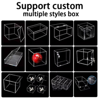 Boîte de présentation en acrylique haute transparence pour personnalisation en masse, boîte de rangement pour blocs de construction faits à la main, boîte de présentation anti-poussière