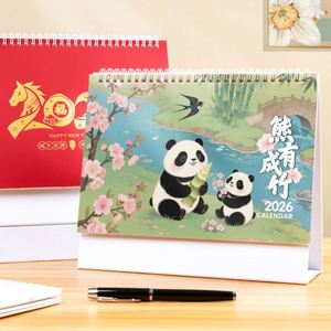 X418 2026 High Quality China Office Desk <b>Calendar</b> With Custom Logo and Full Color Printing Low Price Use Clock - Product Image 4