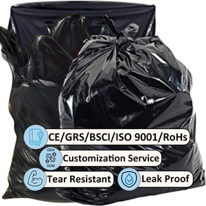 Nhiệm Vụ Nặng Nề Sân Vườn Lớn Chất Thải Túi 40 55 60 70 95 Gallon Mạnh Mẽ Phân Hủy Sinh Học Màu Đen Thùng Rác Nhựa Thực Phẩm Túi Rác - Product Image 1