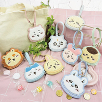 Pochette brodée en peluche Kawaii japonaise Chiikawa, mini pochette à tête de personnage de dessin animé