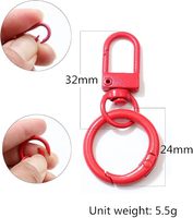 Gantungan Kunci Grosir Warna Permen dengan Pengait Snap, Cincin O, dan Rantai, dalam Jumlah Besar untuk Aksesoris DIY, Gantungan Tas, dan Gantungan Dompet