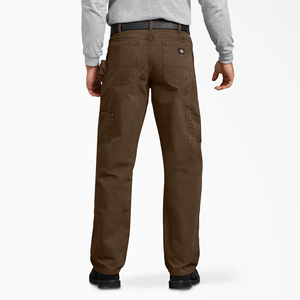 Rigby Relaxed Fit 100% algodón recto Casual <span class=keywords><strong>cremallera</strong></span> Fly cintura media estambre tela pantalón hombres pantalones de trabajo originales - Product Image 5