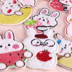 New Design Self Adhesive Laser Cut Cute Cartoon Fluffy Rabbit Patch for Clothes Bag - Product Image 2