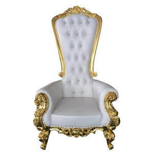His and Her Mr & Mrs king Queen Throne Chair pour mariage à vendre - Product Image 3