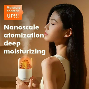 Moule pour humidificateur USB créatif en forme <span class=keywords><strong>de</strong></span> volcan, diffuseur d'aromathérapie avec brume réglable <span class=keywords><strong>et</strong></span> veilleuse LED pour chambre <span class=keywords><strong>et</strong></span> bureau - Product Image 2
