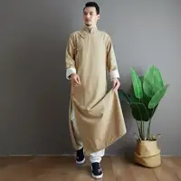 FFShow-ropa de satén de manga larga para hombre, ropa tradicional china, hanfu, primavera y verano, novedad de 2022