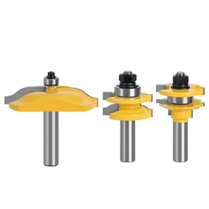LAVIE 12mm 1/2" Tige 3 pièces Fraise à profil Ogee pour rail et montant de grande taille 3 pouces pour panneaux de meubles, fraises de défonceuse pour le travail du bois 03133 - Product Image 1