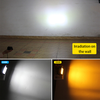 Barre de travail LED pour voiture à haute luminosité, faisceau large à 4 rangées, 4 pouces, double couleur, stroboscopique, pour tout-terrain, Talon 1000R, UTV, 4x4, marine