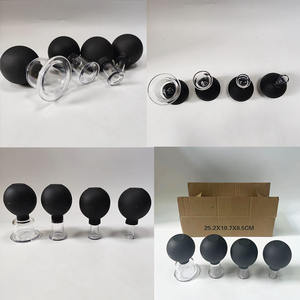 Ensemble de ventouses pour le visage et le corps, 4 ventouses en verre à aspiration sous vide, soulagement de la <span class=keywords><strong>cellulite</strong></span>, massage, spa, utilisation à domicile - Product Image 6