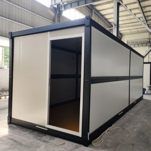 Casa plegable barata de 20 pies, contenedor prefabricado, casa plegable y móvil, el precio más barato, Casa moderna, marco negro - Product Image 1