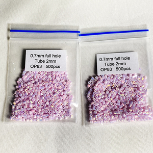 Perline di opale in tubo sintetico da 2mm 3mm per la creazione di <span class=keywords><strong>gioielli</strong></span> da laboratorio con cilindro di fuoco rosa opale con foro pieno - Product Image 4
