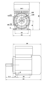 Moteur à vitesse variable magnétique 220V/380V, 2 pôles/4 pôles, 0,37 KW-3,5 KW, boîtier 71/110, arbre 19/24 mm, moteur AC JY2pole-11-370-3 12 - Product Image 3