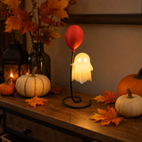Veilleuse fantôme effrayante, ambiance Halloween, joli ornement fantôme, veilleuse LED, ornement de cour, décoration de bureau
