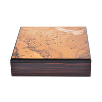 Boîte de rangement carrée en bois gravée au laser, de luxe, faite à la main, pour chocolats et bonbons, idéale pour cadeau - Saison Jeddah KSA