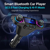 Lecteur de musique MP3 pour voiture avec fonction d'appel mains libres, double USB QC3.0, charge rapide, émetteur FM