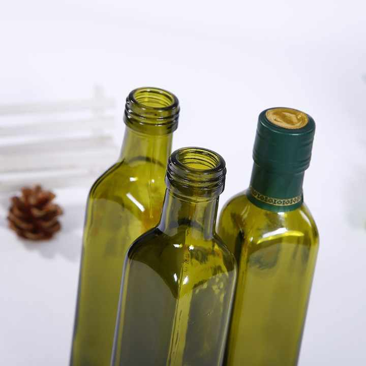 100毫升-1000毫升空方形透明玻璃橄榄油醋瓶带盖