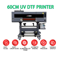Nouvelle imprimante UV DTF portable entièrement automatique grand format A1/A2, encre UV pour logo doré, dimension d'impression 600 mm, enveloppes pour tasses, garantie 1 an