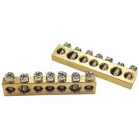 Borne de services d'usinage personnalisée CNC double rangée de borniers en métal pour rail Din connecteur PCB barre de mise à la terre pour le câblage d'alimentation