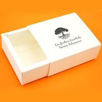 Conception d'emballage de savon de logo personnalisé boîte de tiroir en carton blanc imprimé en couleur boîte d'emballage de savon